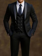 X 45994 Men Slim Fit Suit Set ���������b ���R�d�羳�W��