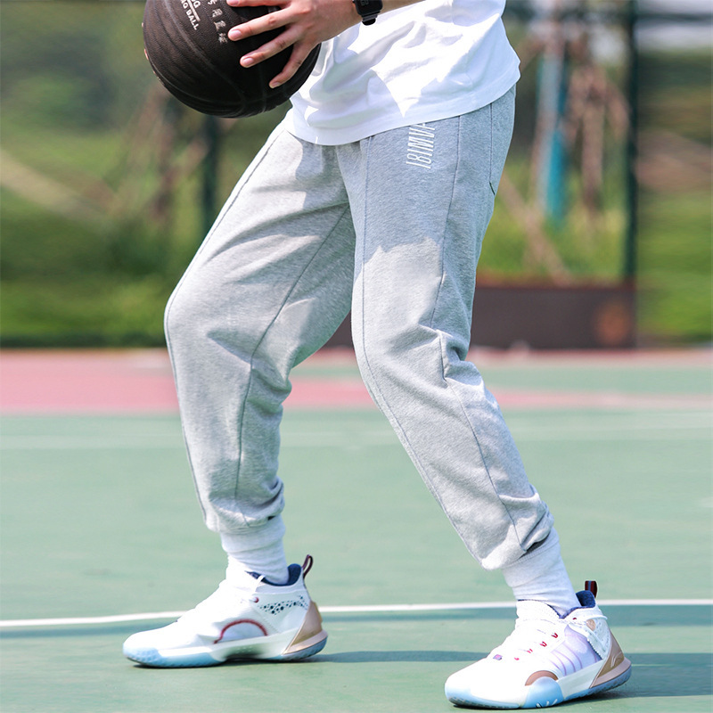 American Basketball Sports Pants Men's Close-up Leg Training Long Pants Breathable Loose Cotton Sweatpants for One Week