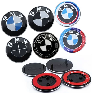 BMW 82mm arxa, 74mm ön, mavi-ağ, qara fon yubiley loqosu