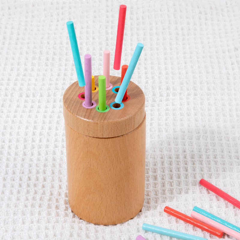 CECPC Cross-border Wooden Color Classification Cup Baby Color Enlightenment Education Cognition Early Education Educational Educational Tools Toys