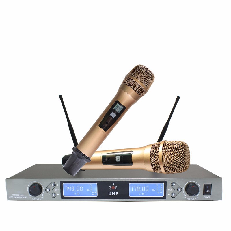 SGOLDmicphone金麦风KTV一拖二无线麦克风话筒 三款手持可选GM190