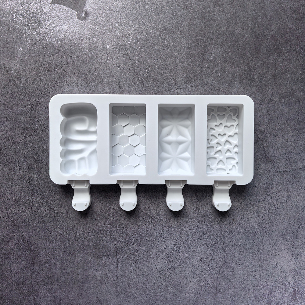 4 líneas de amor 269 helado de cristal helado silicona molde de postre hielo barras de hielo para hacer suministros de fiesta de verano