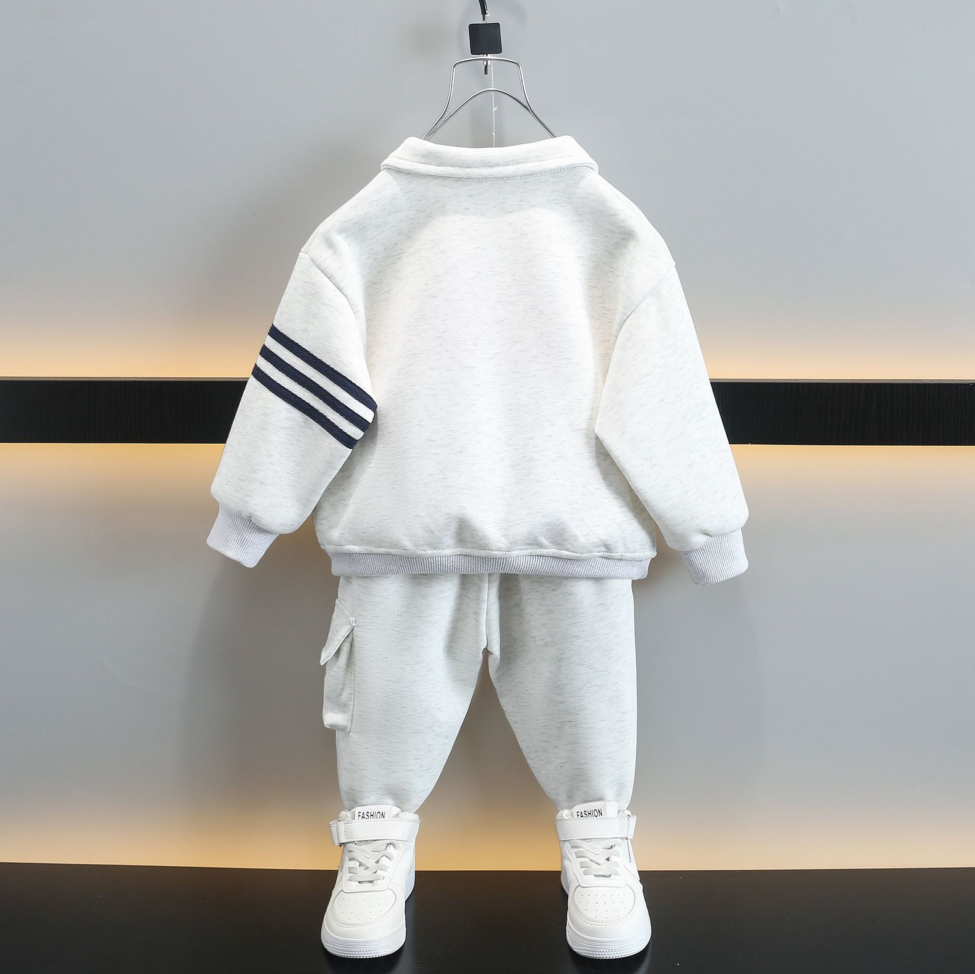 7078 traje de camisa POLO para niños 2025 nueva ropa de primavera y otoño ropa deportiva para niños suéter de primavera de dos piezas