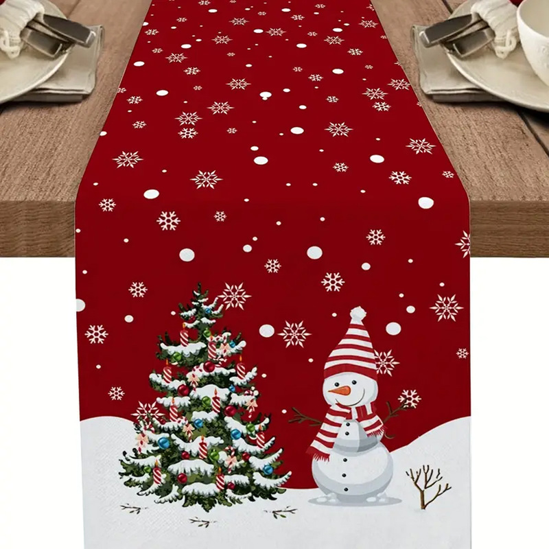クロスボーダー爆発クリスマステーブル旗キッチンパーティーテーブルクリスマスツリー花輪雪だるま鈴サンタクローステーブル旗|undefined