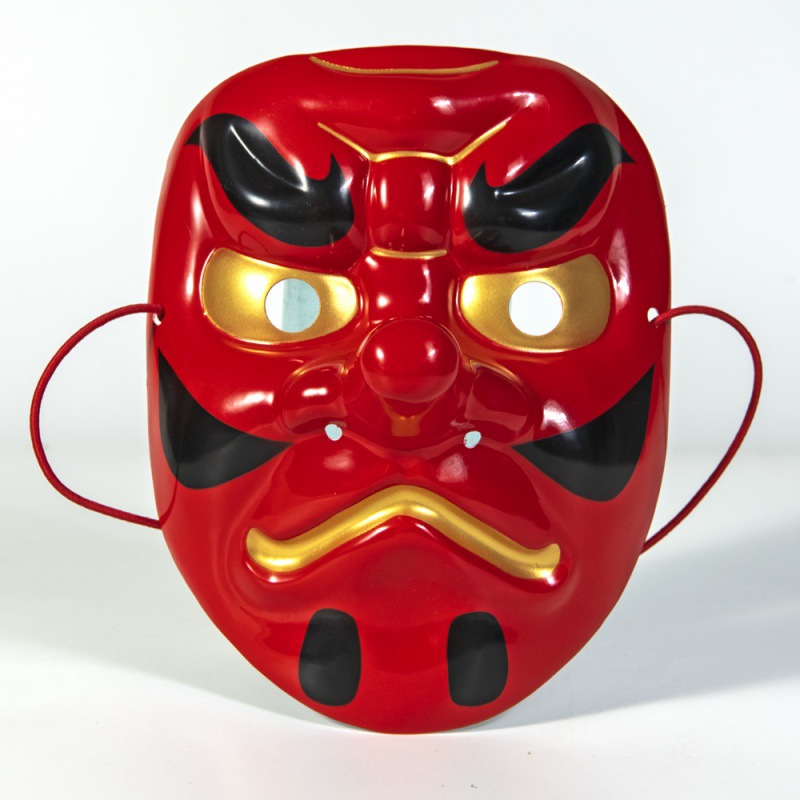Máscara demonio japonés vulcanizado máscara de cara completa mueca japonesa cos Decoración Accesorios de Halloween máscara de Halloween