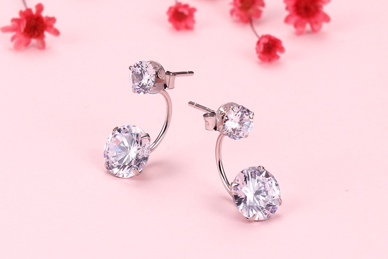 1 Par Plata De Ley 925 Geométrico Aretes display picture 4