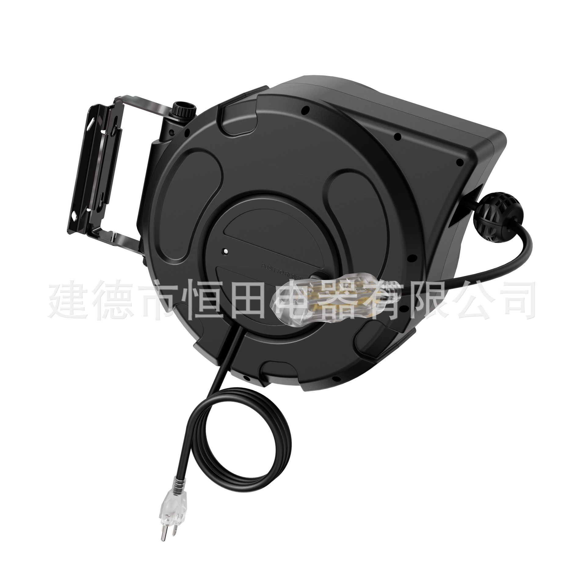 ETL认证 13A SJTOW 14AWG 美式卷线盘3孔透明50FT绕线轮Cord Reel