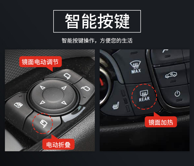 Suitable for 17-23 Chevrolet Equinox Rearview Mirror Accessories, Rearview Mirror Electric Heating Reflector, Rearview Mirror Assembly