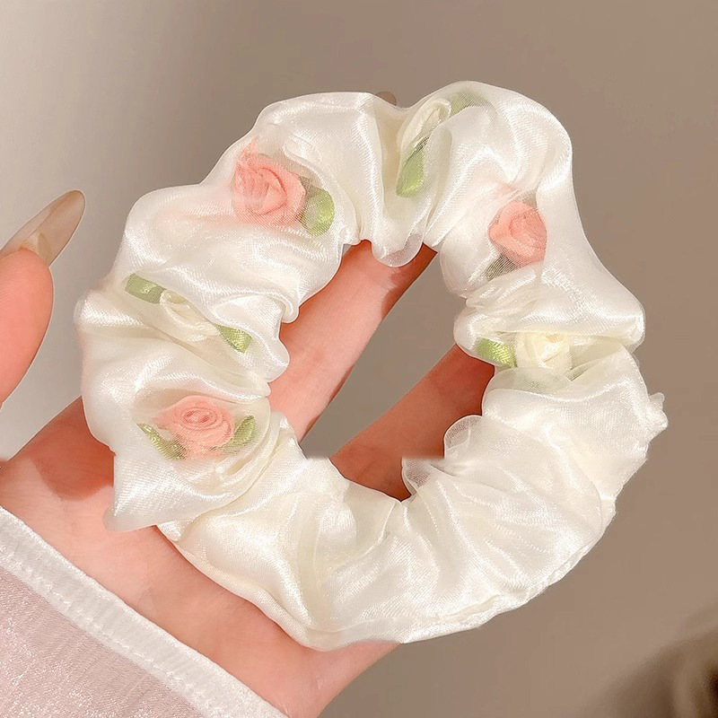 1#로즈 메쉬 대장 머리끈 10cm