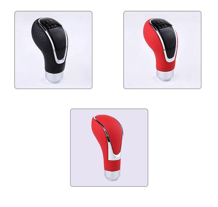 Car Modified Gear Head with Gear Lever, Manual Gear Head, Hand Gear Ball, Perforated Breathable Gear Head