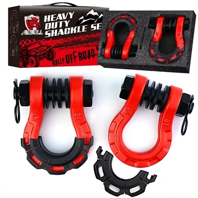 Manufacturer's Ready Stock Cross-Border Supply of 8t High-Strength Special-Shaped Forged Off-Road Vehicle Trailer Shackle Spray Plastic 3/4U-Shaped Hook