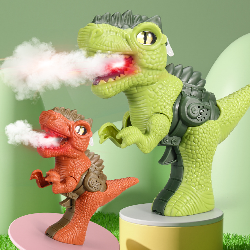 Tiktok same style fire-breathing dinosaur children spray dinosaur toy gun simulation Tyrannosaurus boy girl Dimei toy