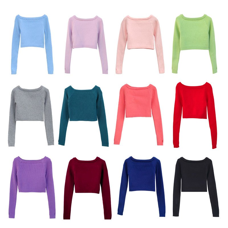 High-End, Non-Pilling Children's Dance Sweater, Practice Sweater, Off-The-Shoulder Sweater, Dance Outerwear, Dance Practice Clothes for Girls