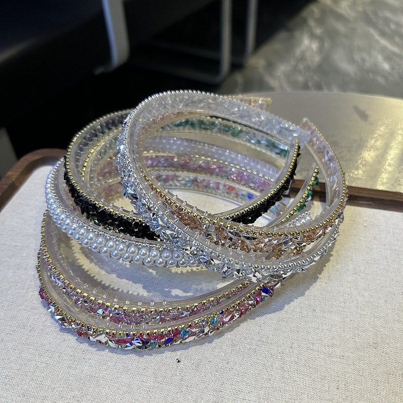 120g Weight Hair Band Hair Accessories Type 1 Piece Quantity Holiday, Daily Occasion Crystal Material Geometric Pattern All Seasons Season Women's Gender Vintage Style, Simple Style Style Vintage Style Simple Style Women's Geometric Crystal Hair Band 1