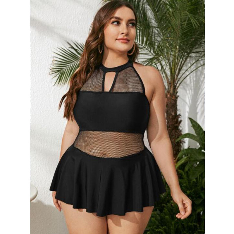 Women's Solid Color Plus Size Swimwear display picture 1