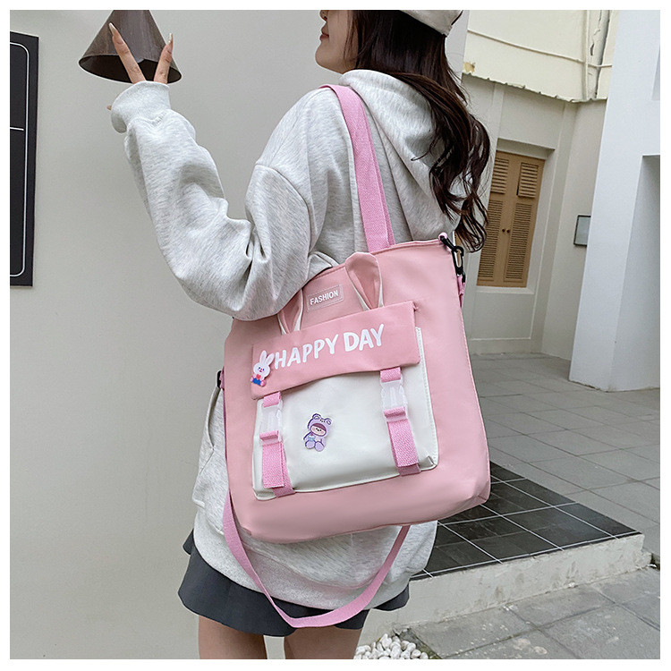 Large-capacity file bag, primary school student handbag that can be carried on one shoulder, book bag for girls with high appearance standards, homework books and test papers bag undefined