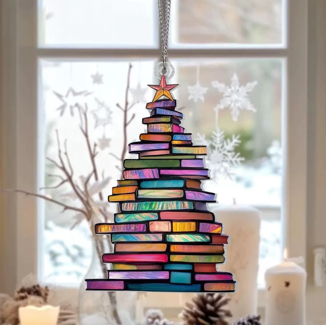 Transfronterizo nuevo creativo árbol de Navidad coche colgante Navidad acrílico decoración vacaciones decoraciones para el hogar image 37