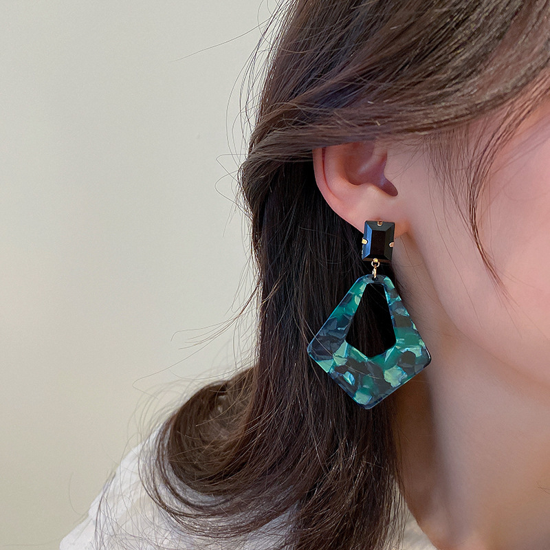 真金电镀银针豹纹星星圆圈耳环欧美潮流设计感耳坠气质氛围感耳饰详情21