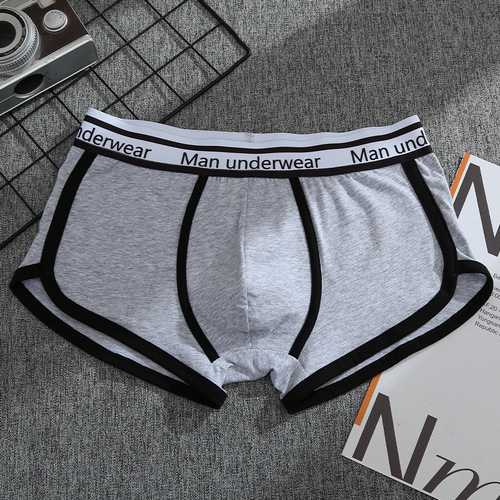 Men's underwear pure cotton comfortable large size European and American sports sexy trendy men's boxer briefs breathable boxer briefs shorts