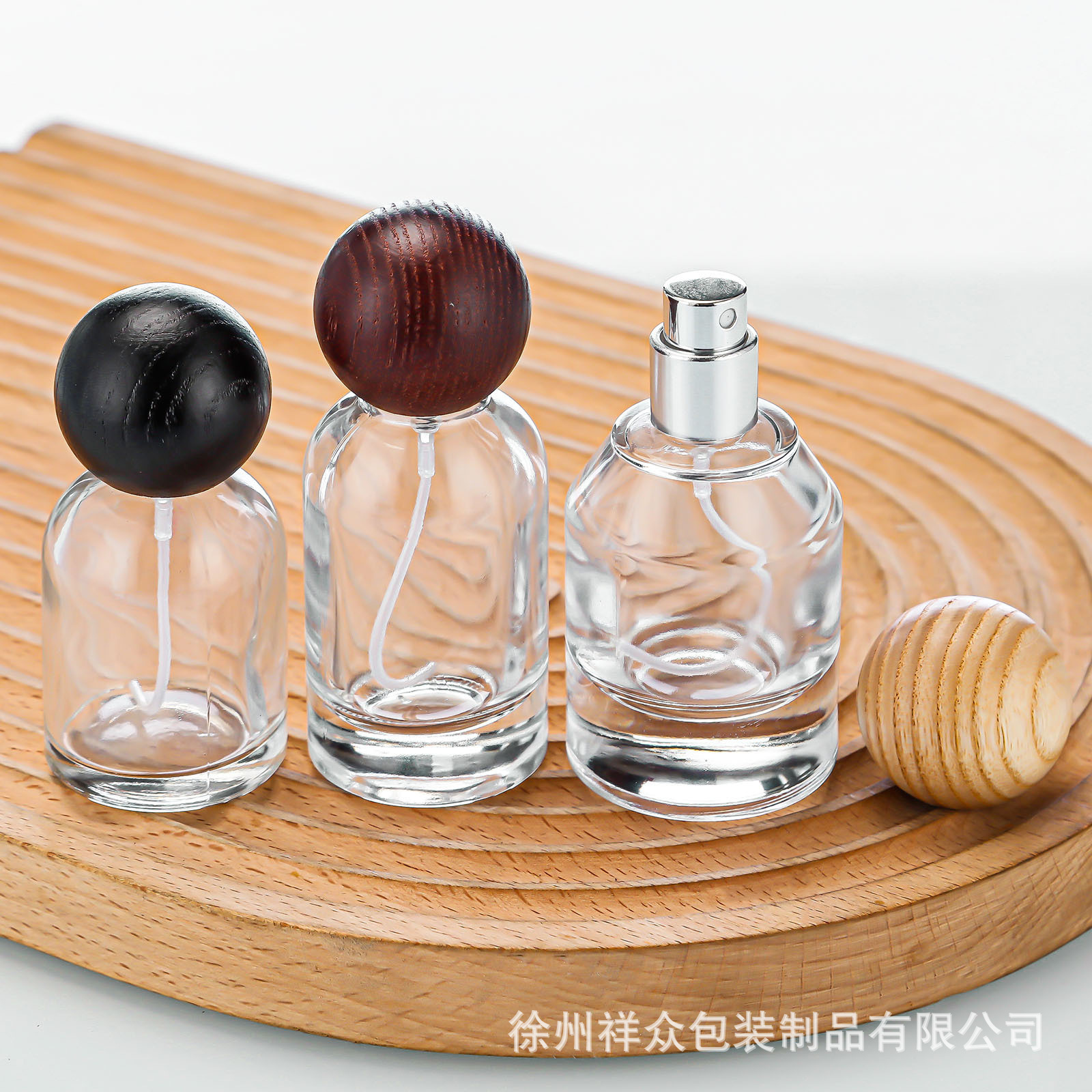 厂家圆形卡口厚底香水瓶空瓶晶白料玻璃瓶分装瓶瓶30ml喷雾瓶分装