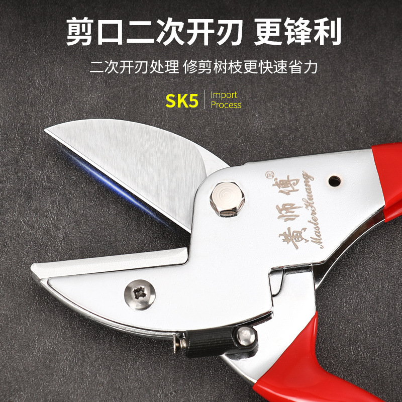 黃師傅粗枝樹枝剪果樹省力剪修枝剪SK5工具鋼園林剪刀批發