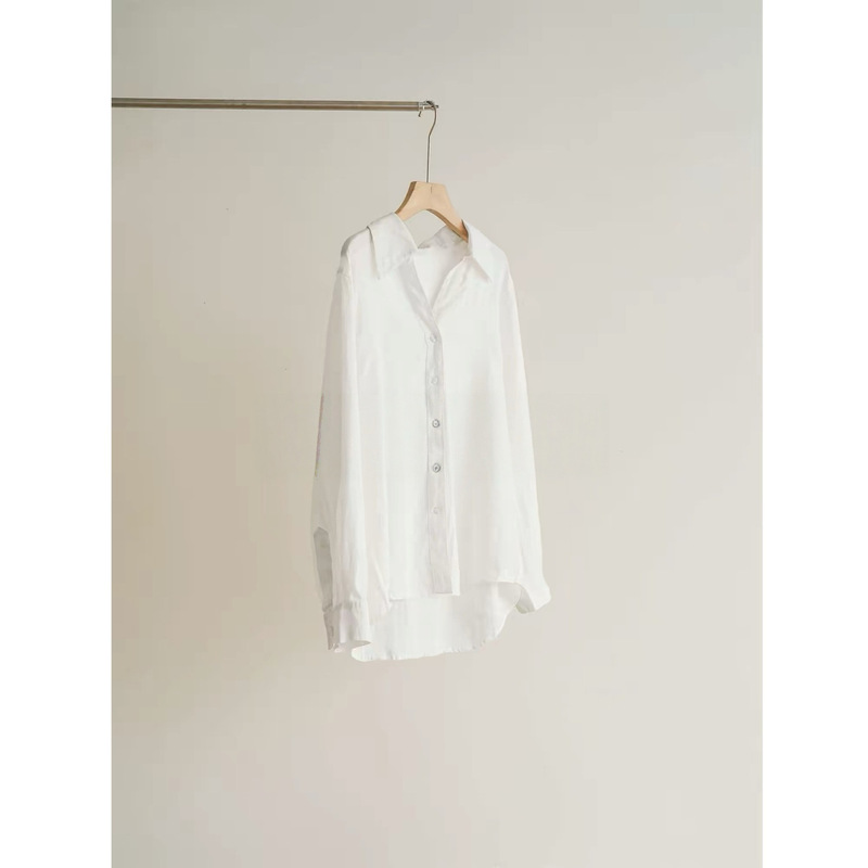 100% Natural Linen Shirt V-Neck Natural Flowing Long-Sleeved Shirt White Sun Protection Women's Top Jacket 2026 Summer 100% Natural Linen Shirt V-Neck Natural Flowing Long-Sleeved Shirt White Sun Protection Women's Top Jacket 2026 Summer