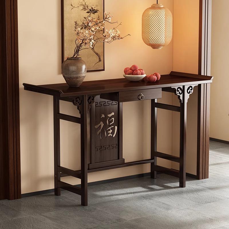 Altar Table for Home Use, New Chinese Style Incense Table for Worship, Living Room Entrance Table, Bodhisattva Offering Table, Tribute Table