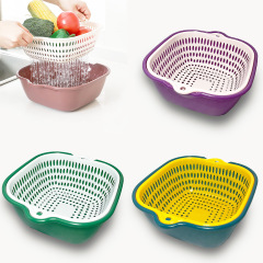 二重アスファルトバスケット洗濯バスケット二重野菜フィルターバスケット6点セット9点セット蓋付きキッチン好物工場代発