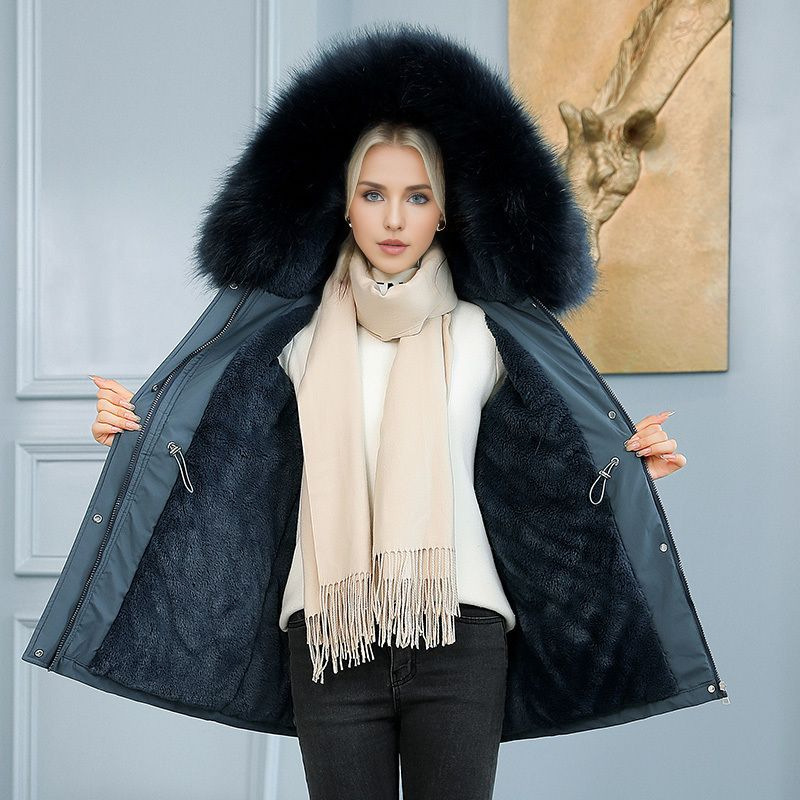 Women's Winter Coat Warm Thickened Cotton Jacket Medium Long Style_voghion.com