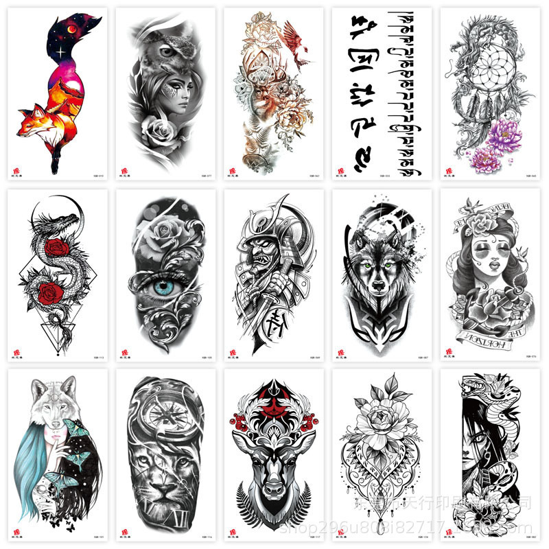 Xqb Small Full Arm Half Arm Calf Tattoo Stickers Colorful Sexy Waterproof Temporary Eco-Friendly Fresh Tattoo Stickers Xqb Small Full Arm Half Arm Calf Tattoo Stickers Colorful Sexy Waterproof Temporary Eco-Friendly Fresh Tattoo Stickers
