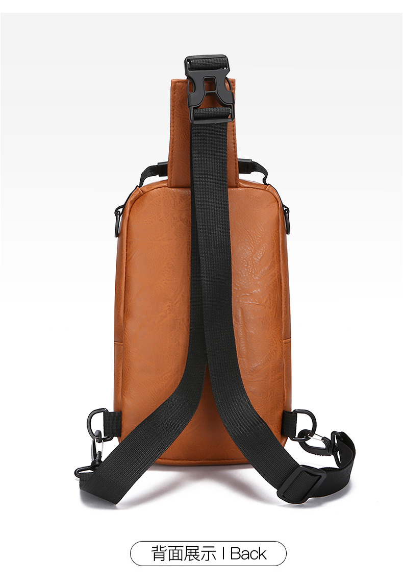 Foreign trade casual men's chest bag, password lock anti-theft motorcycle crossbody bag, outdoor simple commuting large capacity single-shoulder bag undefined