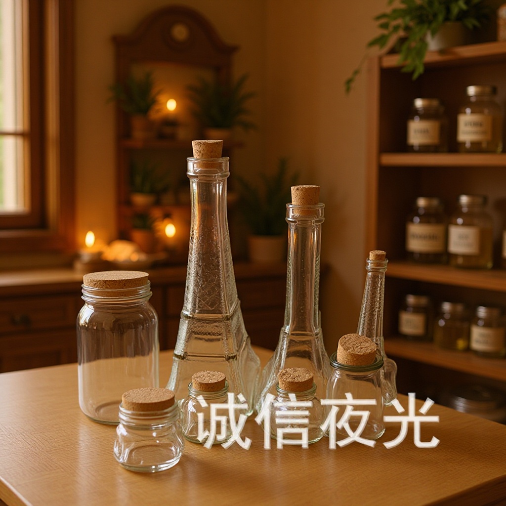 Botella de vidrio, botella para dulces de boda con corcho, botella para pudín, botella de los deseos con corcho, mesa de arena micro paisaje cielo estrellado creatividad