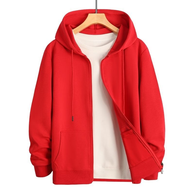 秋冬超柔不倒绒加绒加厚拉链开衫卫衣外套男女同款