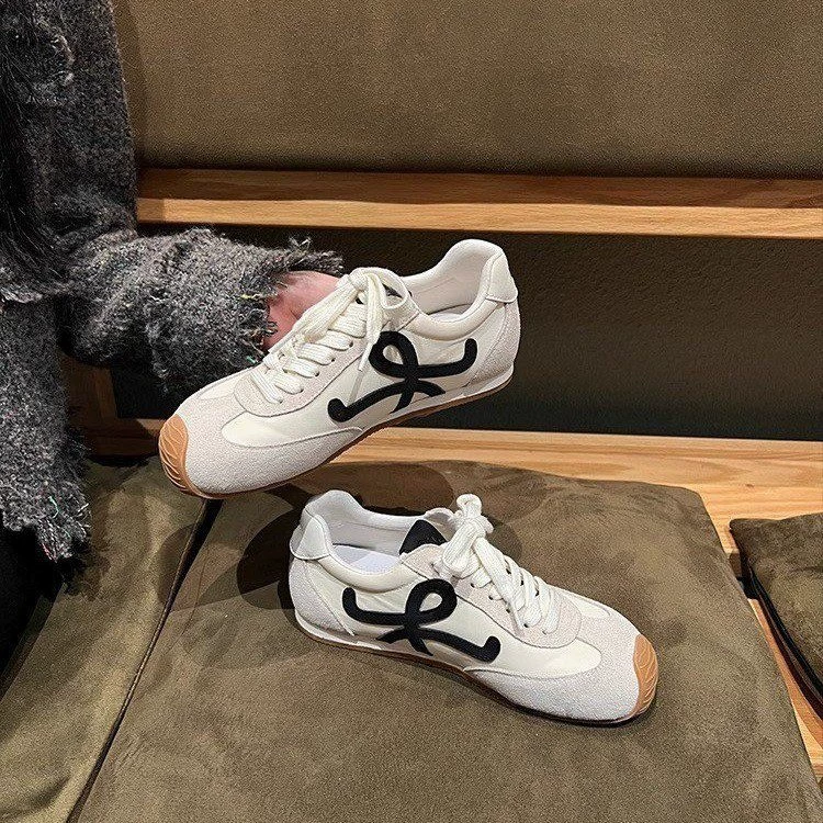 Source Factory Forrest Gump Shoes for women 2025 Spring New Waffle Ballet Casual Shoes Retro Thick Sole Color Bundle German Training Shoes