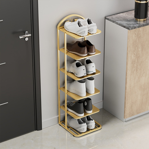 Modern simple and light luxury home door shoe rack bathroom entrance multi-layer storage rack simple iron metal slipper rack