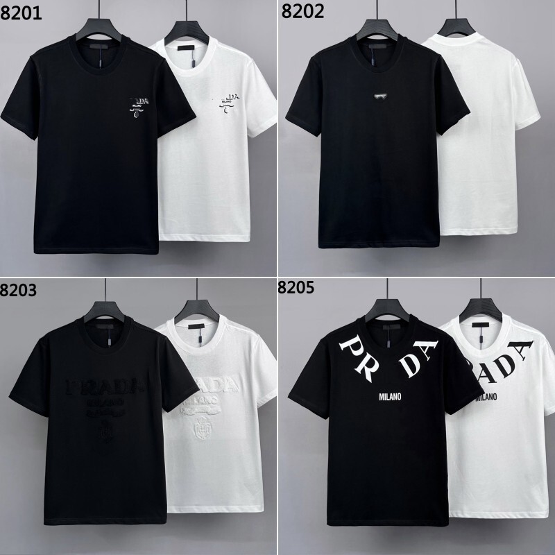 PAD Collection Slightly Wide Loose Summer New Triangle Letter Printed Short-Sleeved T-Shirt Men's Crewneck Top Base Shirt PAD Collection Slightly Wide Loose Summer New Triangle Letter Printed Short-Sleeved T-Shirt Men's Crewneck Top Base Shirt