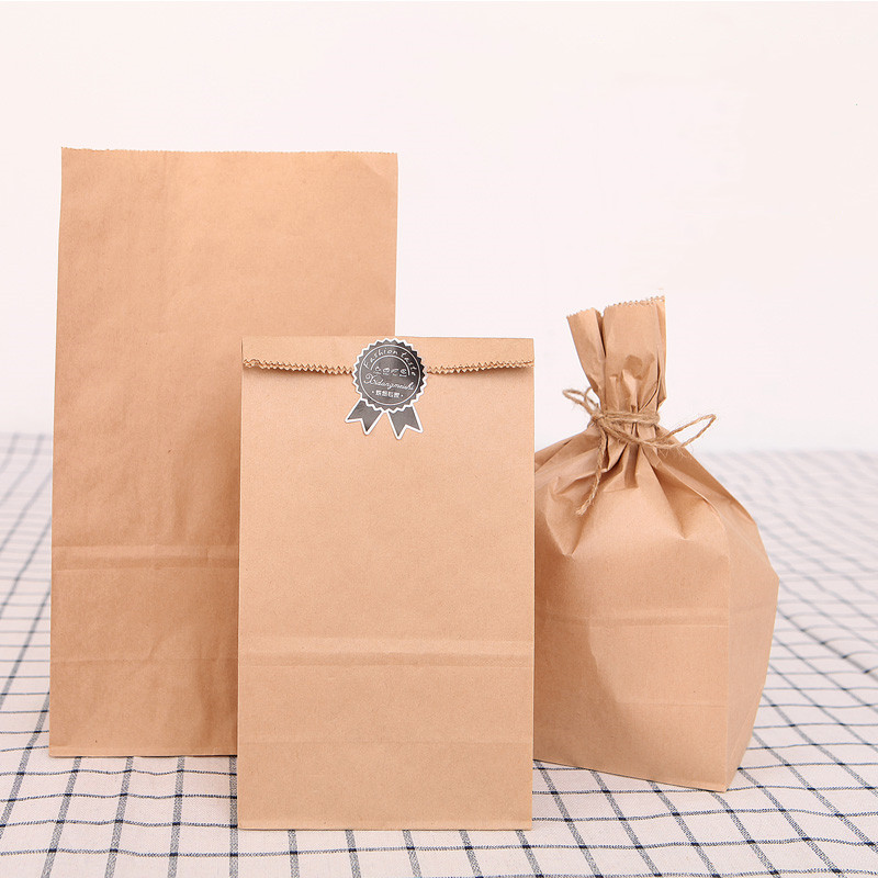 食品纸袋打包纸袋一次性空白纸袋肯德基超市收纳烧烤面包包装袋