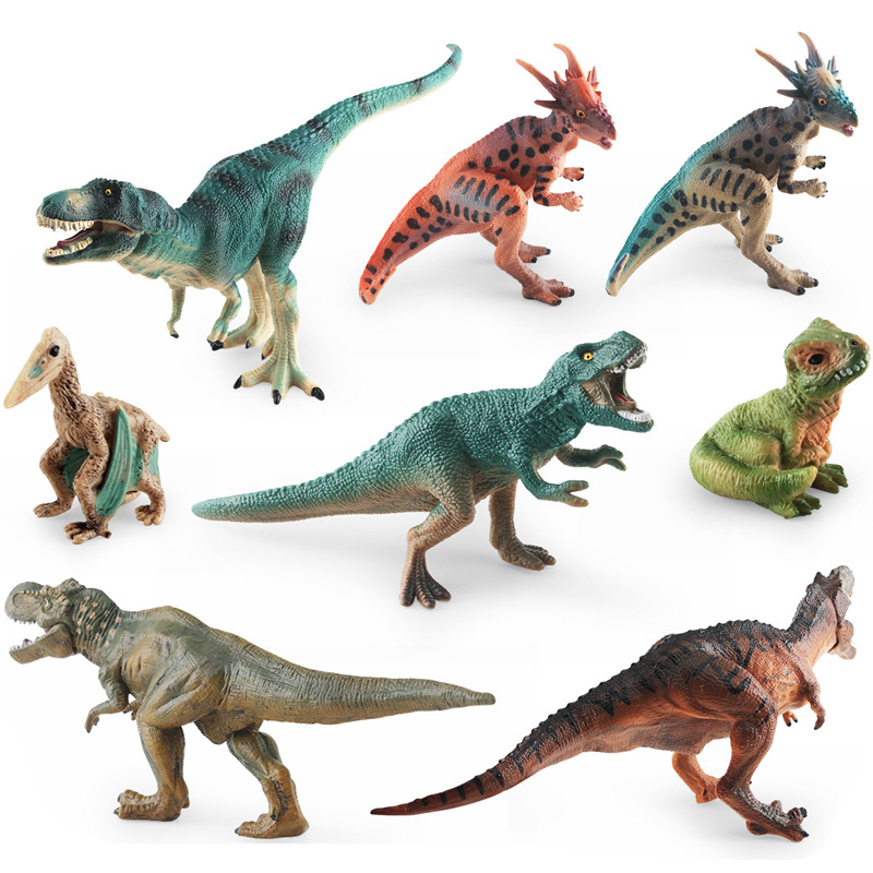 Transfronterizo simulación Jurásico dinosaurio modelo Pterosaurio Rex Tyrannosaurus hinchada cabeza Dragón de escritorio adornos estáticos