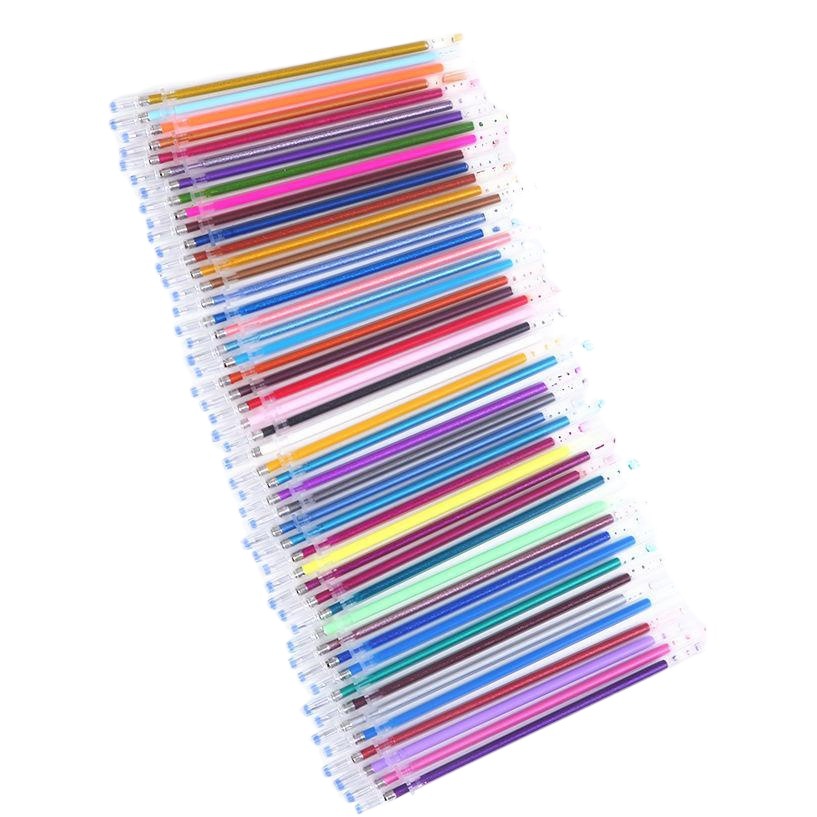 Juego de Repuestos para Bolígrafo de Gel 48/100 Colores Plástico Multicolor para Pintura y Bricolaje