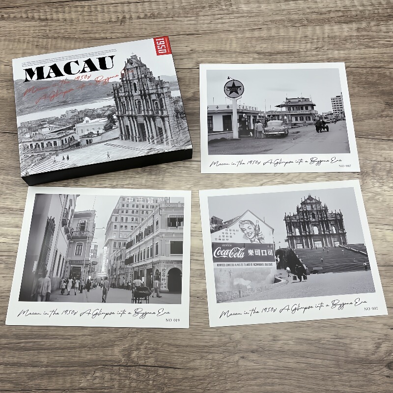1950 Macau Scenery Postcard Black and White Humanities History Street View Old Photo Home Wall Decoration Painting Card 1950 Macau Scenery Postcard Black and White Humanities History Street View Old Photo Home Wall Decoration Painting Card