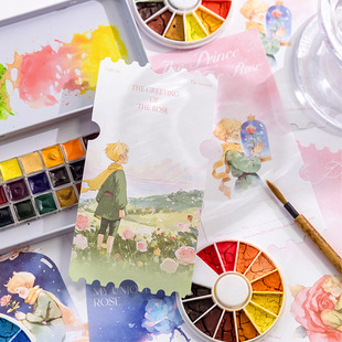 Mo Mo White Kraft Paper Note Note Star River Dream Prince Theme Cartoon Healing Alien Note Paper