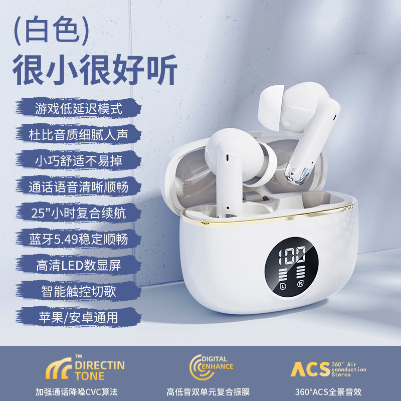 跨境新款私模X90无线蓝牙耳机TWS双耳真无线入耳式立体声数显续航|undefined