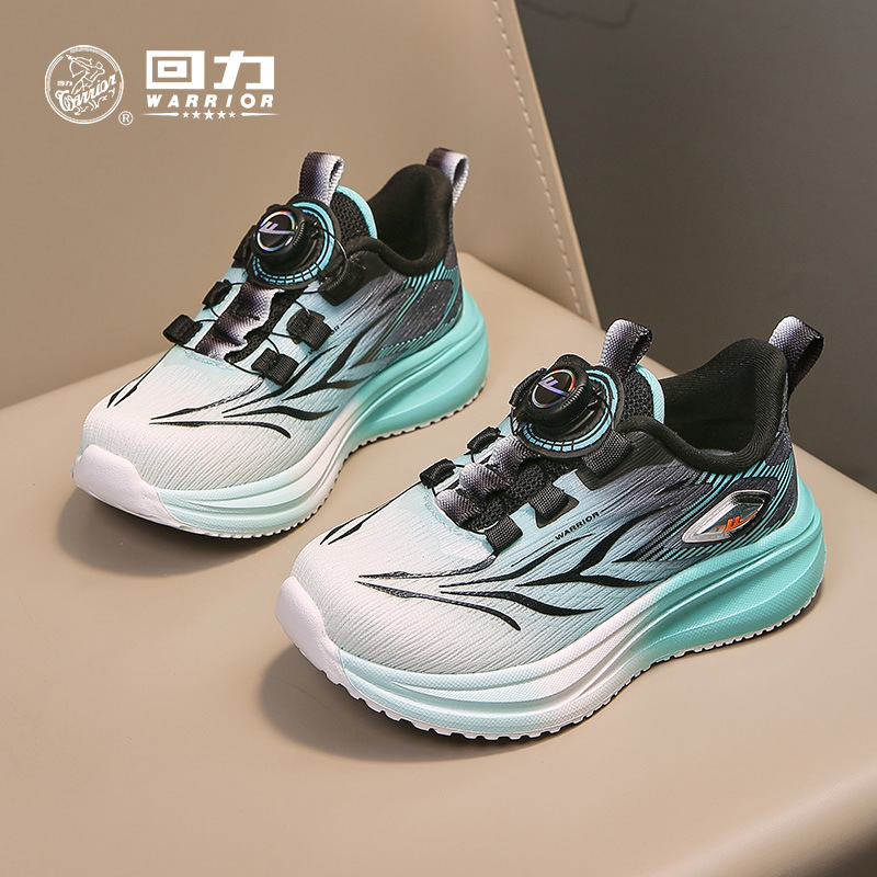 Zapatos infantiles de retroalimentación cool botones de otoño nuevos zapatos transpirables de malla púrpura para niños y niñas zapatos deportivos ociosos