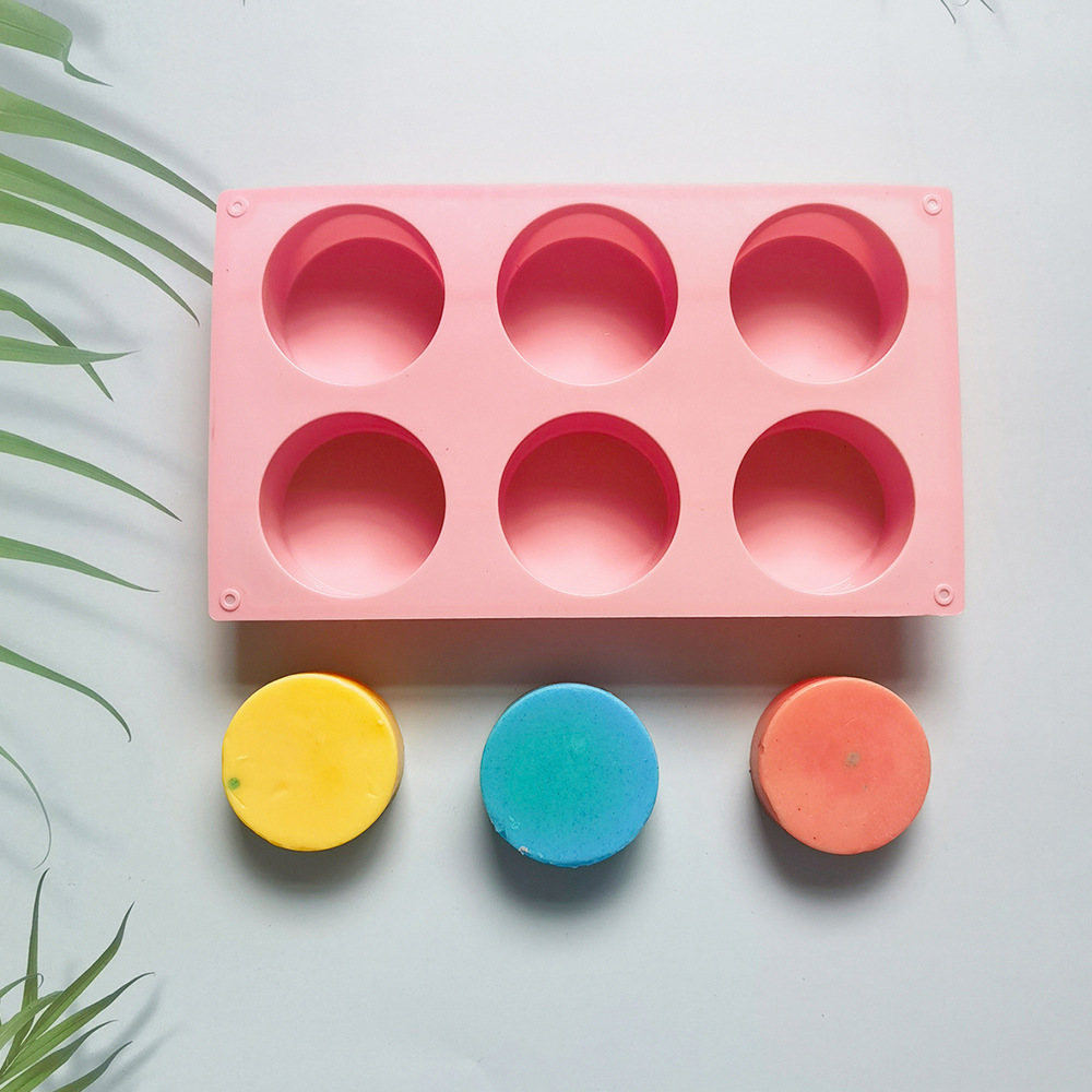 6 cilindros grandes 42 molde de silicona pastel helado pudín molde de postre jabón utensilios de cocción