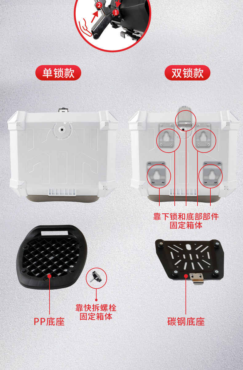 Wanlihao trunk is suitable for Niu K Citi/One motorcycle trunk, scooter, and electric vehicle rear trunk