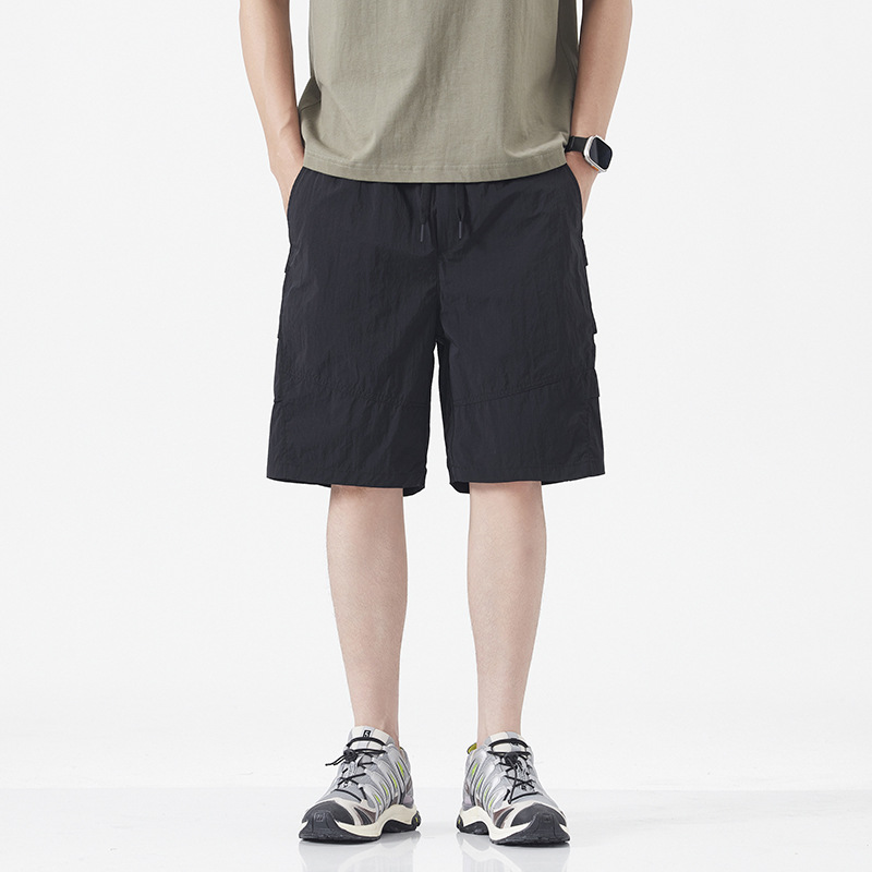 2025 Fashionable and Versatile Men's Pleated Quick-Drying and Wear-Resistant Shorts for Men 2025 Summer New Loose Style