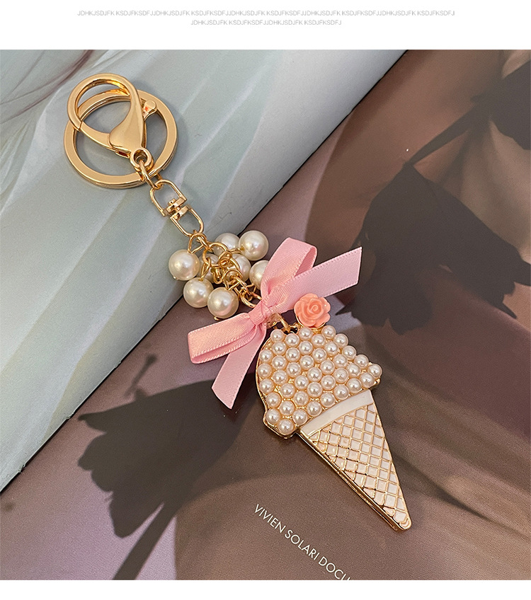 New Style Alloy Ice Cream Women's Bag Pendant Keychain display picture 5