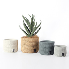 Nordic Style| Cement Planter Nordic Style Simple Creative Plant Pot Green Plant Pothos Planter Round Fashion