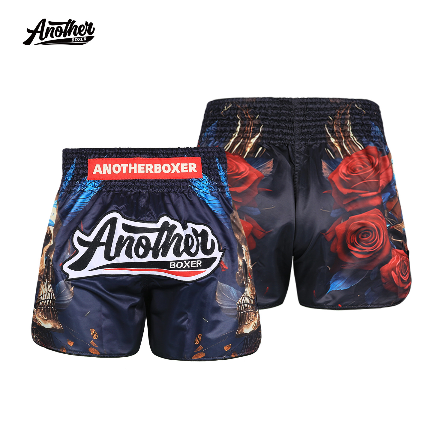 ANOTHERBOXER new gold skull MMA training suit, Muay Thai shorts, professional men's and women's fighting pants