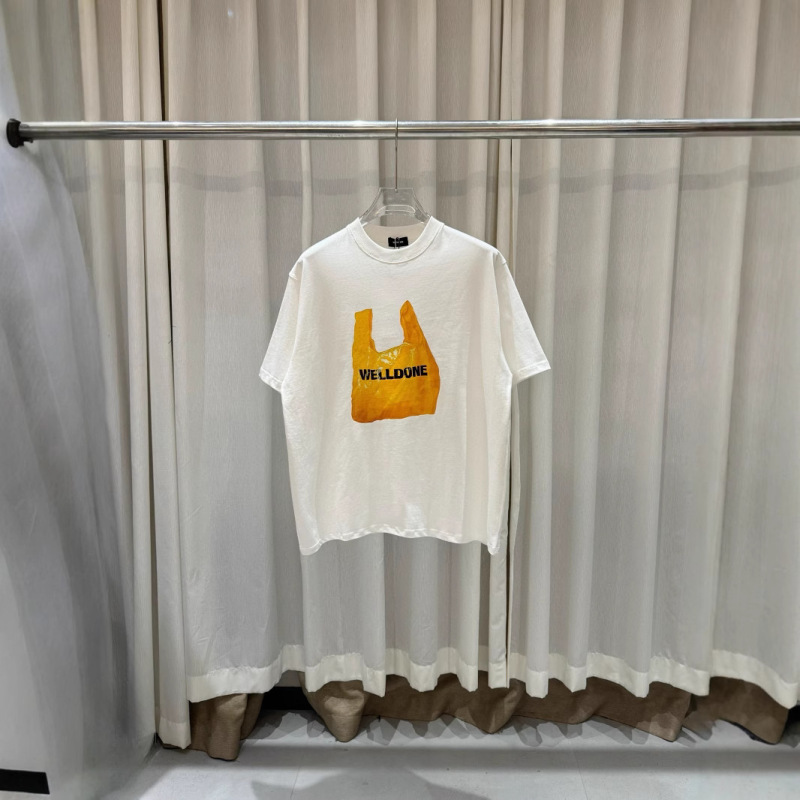 ニッチなトレンドブランドバッグデザインプリント半袖男女兼用半袖Tシャツ|undefined